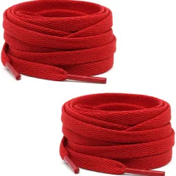 bilAnca Flat 48 Inches 3 MM wide Red Color Athletic Sneakers Boot Strings (2 Pairs) Shoe Lace-image-3
