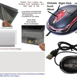 ANJO Keyboard-LED Mouse-Mouse Pad-2.0 Hub-Cleaner-OTG M&C 2in1-Ext 1.5m-LED-Skin Combo Set image 4