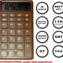 crewel HIGH QUALITY ATTRACTIVE LARGE HD DISPLAY WITH SOFT TOUCH FAIR & FAST ELECTRONIC CHECK & CORRECT Basic Calculator image 4