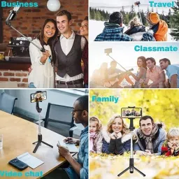 menaso Bluetooth selfie stick 3in1 wireless remote access and extendable tripod stand Bluetooth Selfie Stick image 3
