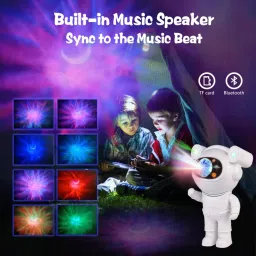 dwiza enterprise Star Galaxy Projector Astronaut Moon Projector Light & Bluetooth Speaker Night Lamp image 2