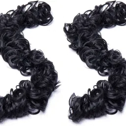 Frill Extensions Elastic Stretchable Synthetic Frill Add Volume Wavy Messy 2pc Hair Extension-image-11