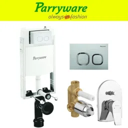 Half Frame Concealed Cistern, with divater body upper part set of 1 pic 382 Dual Flush Tank-28