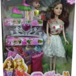 Fashion Doll with beautiful Shoes and accessories For kids (Multicolor)-image-6