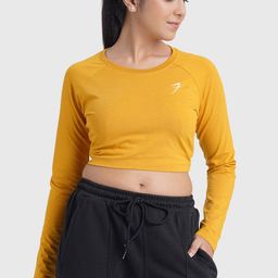 fuaark Women Solid Crew Neck Reversible Pure Cotton Yellow T-Shirt-picture-16