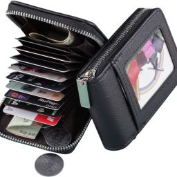 Men & Women Casual, Formal Black Genuine Leather RFID Card Holder-image-31