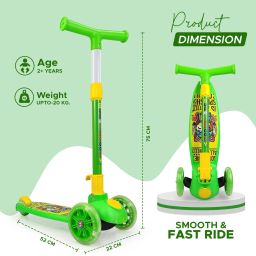 Smart Kick Scooter, Adjustable Height with LED Wheels Kids Scooter-image-28