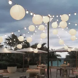 White Paper Hanging Lantern Pack of 10 L (12 inch) 77 White Paper Hanging Lantern-image-53