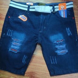 Solid Men Denim Blue Denim Shorts-image-85