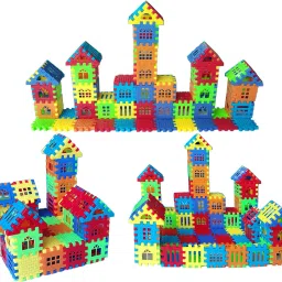 DIY 148 + Pcs Medium Size Interlocking House Building Block Game Toy for Kids-26
