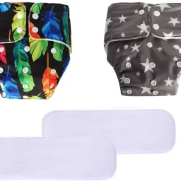 Washable Reusable Bamboo Charcoal Baby Cloth Diapers with Quick Dry pads Insert-picture-8