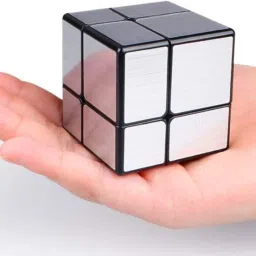 hawkister QiYi 2x2x2 Silver Mirror High Speed Cube (2x2 Mirror Silver Cube) Magic Cube image 4