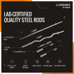 adrenex by flipkart 40 Kg PVC 40 KG COMBO 343-WB Home Gym Combo image 3