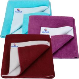 Waterproof, Cotton, Fleece Dry Sheet, Reusable & Washable, (MEDIUM) - PACK OF 3-image-71