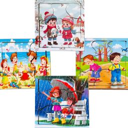 Learning Packof4 Indian Seasons Jigsaw Puzzle Summer, Winter, Monsoon & Spring-image-53