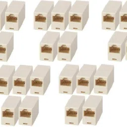 Civon 25Pcs RJ45 Straight Network Cable LAN Coupler Jointer Cat5, Cat6 Lan Adapter-11