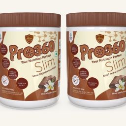 Slim Weight Management Meal Replacement Protein Dietary Supplement For Men & Women - ChocoVanilla Flavour Combo of 2-image-61
