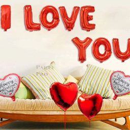 Solid Party Pro I Love You Letter Foil Balloons Decoration Set Balloon-image-28