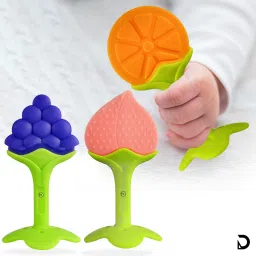 dakos Fruits Shape Teethers for Baby, Baby Chew Toys & Mittens Teether image 5