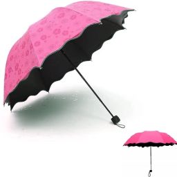 Flowers Design Blossom Magic Wind Compact Umbrella for UV Protection & Rain Umbrella-12