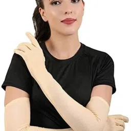 Sun Protection Full Arm/Hand Sleeves Cotton Gloves Washable and Reusable S4 Cycling Gloves-13