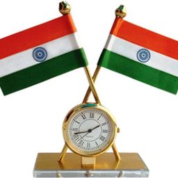 Indian flag with watch Rectangle Car Dashboard Flag-image-44