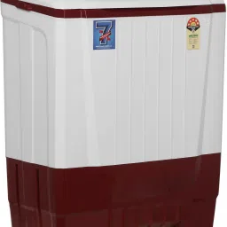 onida 8 kg 5 star and In-built Basket Semi Automatic Top Load Red, White image 2