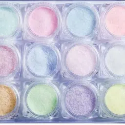 Newest solid 12 colors Ice Matte effect glitter nail polish powder-16