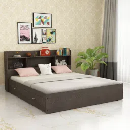 sivom Scout King Size Bed in Dark Wenge Finish with Drawer Storage-picture-11