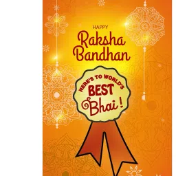 Happy Raksha Bandhan Here'S To World'S Best Bhai Greeting Card Greeting Card-picture-12