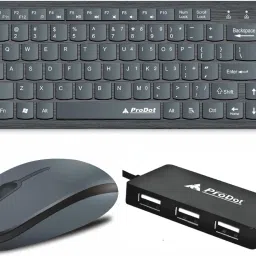 Henture Mini Keyboard and Mouse with Usb hub Combo Set-41