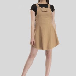 Women Beige Dungaree-image-72
