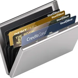 RFID Protected Slim Stainless Steel Debit/Credit/ATM Slots 6 Card Holder-16