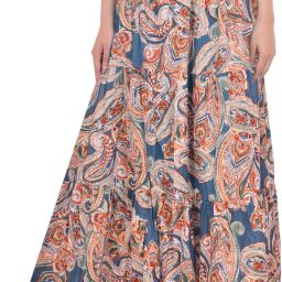 Women Paisley A-line Multicolor Skirt-image-84