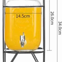 armin Lamon tea Mason Jar Glass 5000ML With stand Bottom Loading Water Dispenser image 3