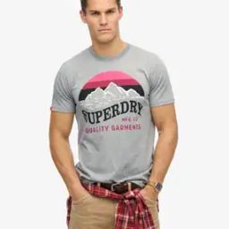 Men CL Great Outdoors Brand Print Relaxed Fit Crew-Neck T-Shirt-image-1