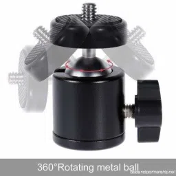 Savsol Ball Head Swivel Mount with 360 Rotation for Tripod Stand with Universal Thread Size of 1/4 Inch 6 MM Compatible with Ring Light Tripod Photography Stand Microphone Stand Mobile Holder image 2