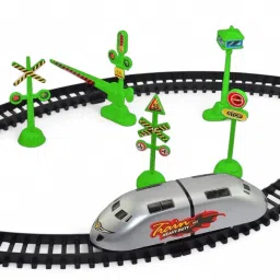 DIY Battery Operated Bullet Train Toy Set for Kids with Tracks and Signals-15