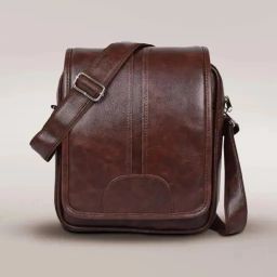 Brown Men Sling Bag Pu Leather Men/Travel Bag/Cross Body Bag/Messenger Bag/Stylish sling Bag for Men-image-120