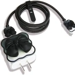 casecult SAMSUNG GALAXY 25W CHARGER 3D CUTE KNOT BLACK CASE Cable Protector-90