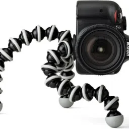 SG Retails Hub Gorilla Tripod 10" - Fully Flexible Foldable Octopus Mini Tripod Stand (Big 10 Inch Height) for Mobile Camera , DSLR , Smartphone & Action Cameras | Twist It | Bend It | Tilt It | With Universal Mobile Monopod "Mount Adapter" Monopod (Black & White, Supports Up to 1.5) Tripod, Monopod image 2