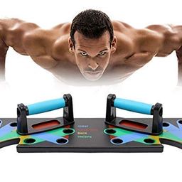AR Mall 9 in 1 Color Coded Push Up Board System Body Building Fitness Exercise Tools Push Up Bracket Board Push Up Board Training Rack for Men and Women Home Exercise image 4