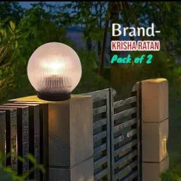 Unbreakable PVC Clear Doom Shape Outdoor, Waterproof, Rust-Resistant Set of 2 Globe Light for Home, Office, Resort, Hotel, Garden, Banquet, Main Gate Boundary Gate Light Gate Light Outdoor Lamp-image-40