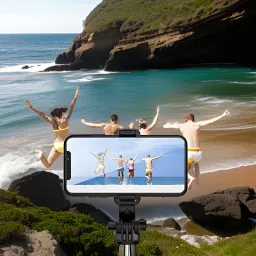 Clairbell OI0_R1S Bluetooth Selfie Sticks with Remote and Selfie Light Single Gimbal for Mobile-22