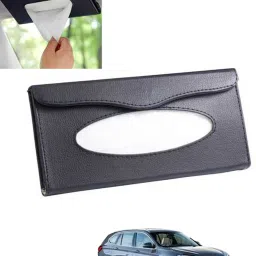 Universal Leatherite Rectangle Black Tissue Box For Car/office/Home-308 Vehicle Tissue Dispenser-image-67