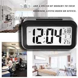 pormono Digital Black Clock image 5