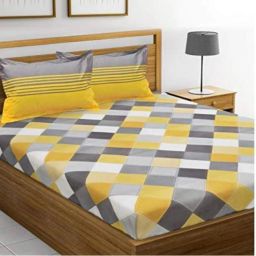 104 TC Cotton Double Geometric Flat Bedsheet-89