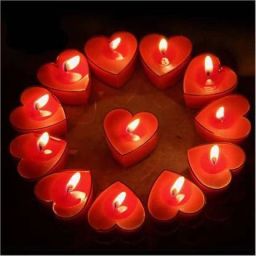 Decorations Heart Shape Pure Paraffin Wax Smokeless Candle-picture-13