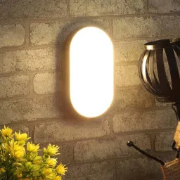 PVC Waterproof Outdoor Bulkhead Led Wall Light Lamp for Offices | Home | Wall lamp | Floor lamp | (Warm White17x7x5 cm) Pack of 1 Flood Light Outdoor Lamp-image-12