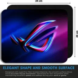Kirpa AsusROG WaterProof Gaming Mouse Pad Non-Slip Base MousePad for Computer & Laptop Mousepad image 2